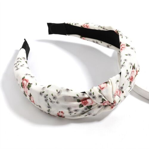 White Floral Chiffon Vintage Style Headband