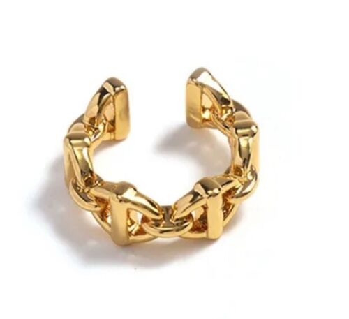 18k Gold Plated Copper Links Ear Cuff