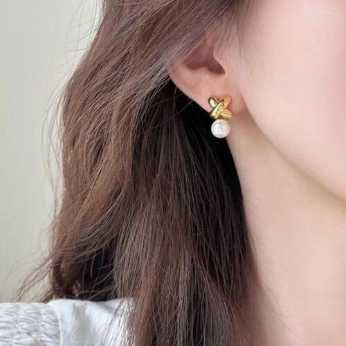 18k Gold Plated Pearl Drop Earrings