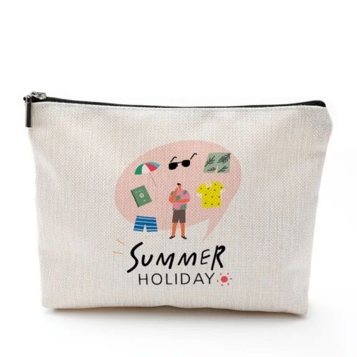 Summer Holiday Linen Storage Makeup Bag