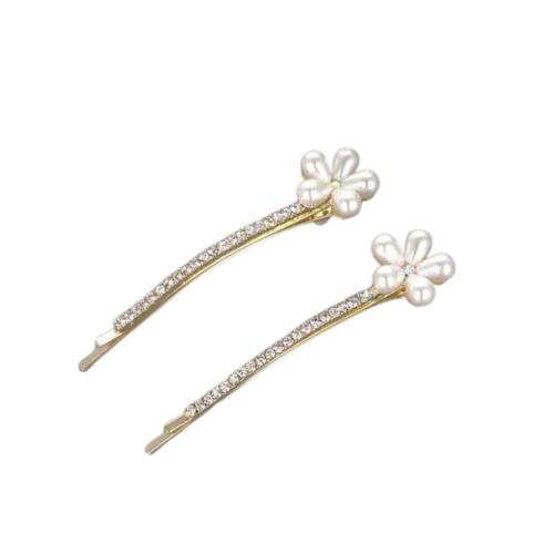 Pearls Flower With Rhinestones Hair clip /Hairpiece/headpiece set