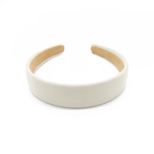 White Solid Lightly Textured Hairband / Headband