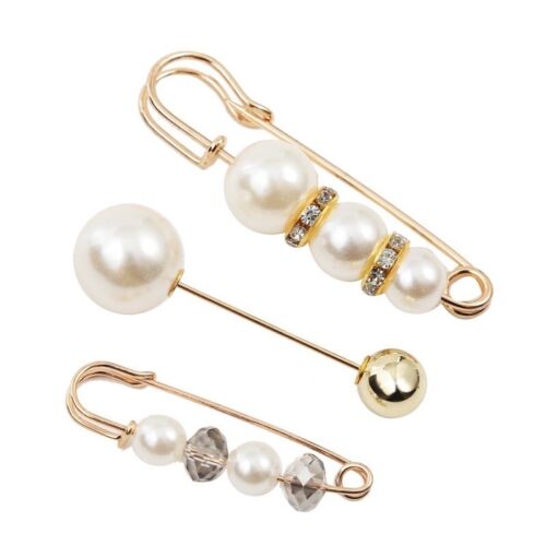 Pearls Gold pins/Brooch Set