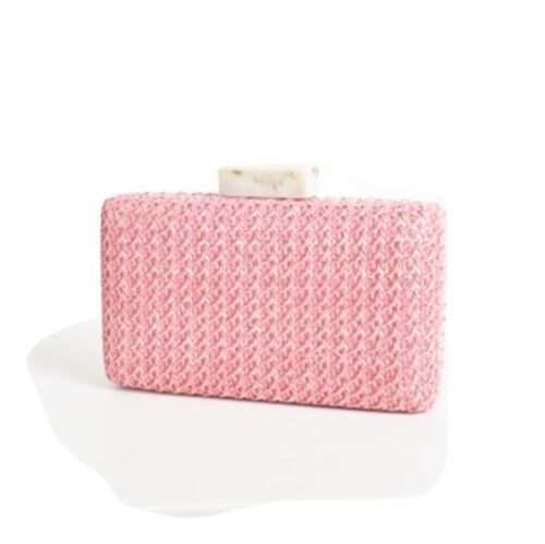 Pink Weaved evening elegant clutch/Purse/bag