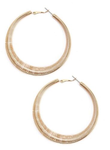 Gold Wire Style Hoop Earring