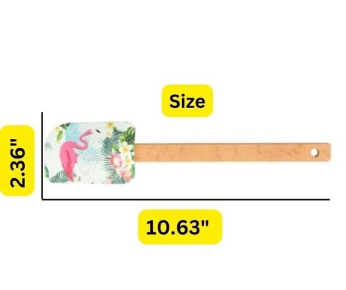 White Flamingo Wooden Handle Silicone Scrapper/Baking Tools  Stirring Spatula