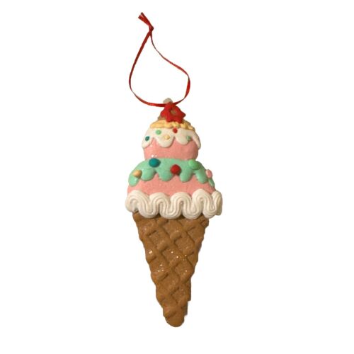 Ice Cream Cone Christmas Tree Ornament