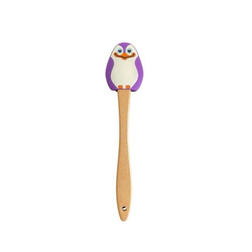 Purple Penguin Wooden Handle Silicone Scrapper/Baking Tools  Stirring Spatula