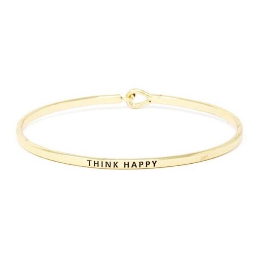 Gold Think Happy Bangle/Bracelet