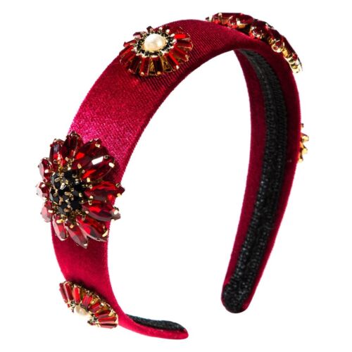 Hairband/Headband Handmade Beaded Red Headband