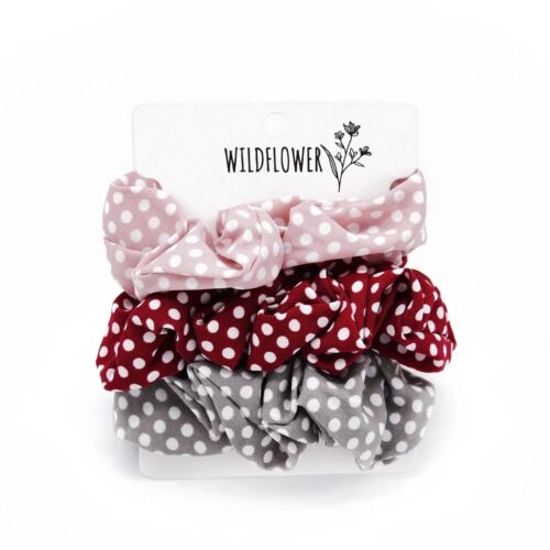 Polka Dots Hair Scrunchies Set / hair accessories