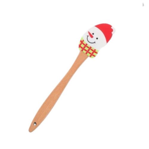 Snowman Wooden Handle Silicone Scrapper/Baking Tools  Stirring Spatula