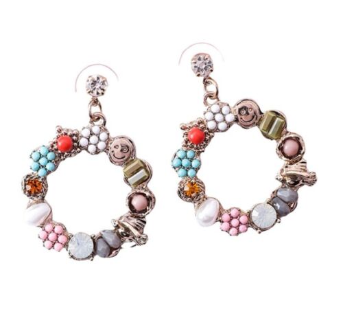 Multicolour Fashion Round Floral Earrings