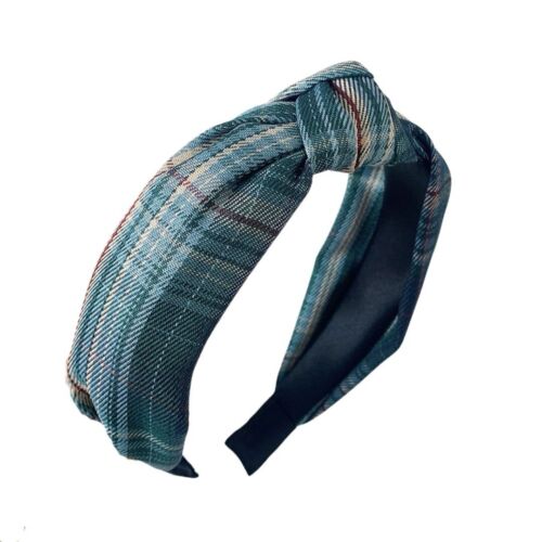 Dark Green Plaid Hairband / Headband