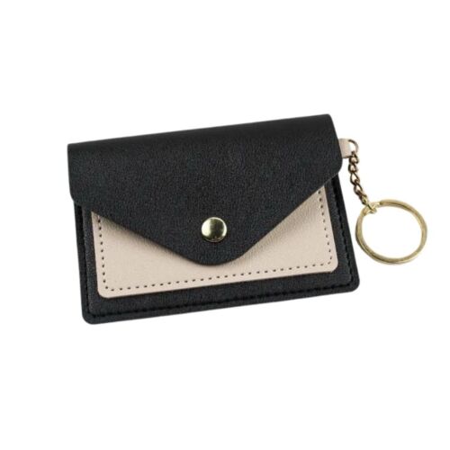 Black And Beige Card Holder /Wallet/Keychain