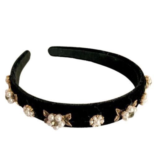 Black Beaded Hairband/Headband