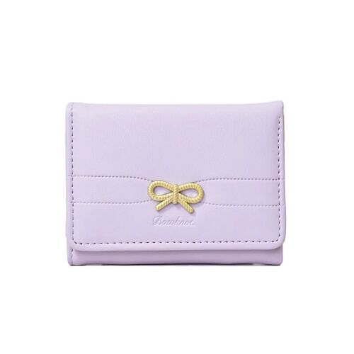 Lavender With Gold Bow Card Holder/ Wallet