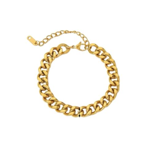 Gold Stainless Steel Links Chain Bracelet