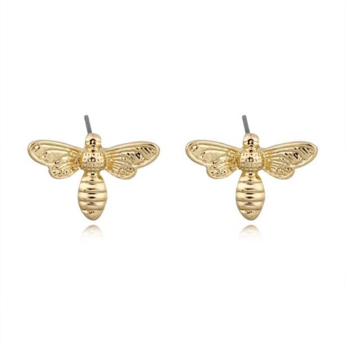 Gold Bee Stud Cute Earrings