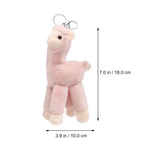 Pink Plushie Llama Keychain