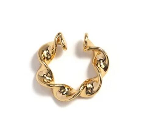 18k Gold Plated Copper Twisted Ear Cuff