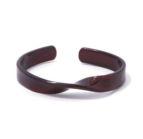 Maroon Twisted Acrylic Adjustable Bangle/Bracelet