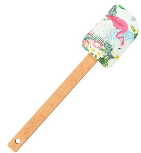 White Flamingo Wooden Handle Silicone Scrapper/Baking Tools  Stirring Spatula