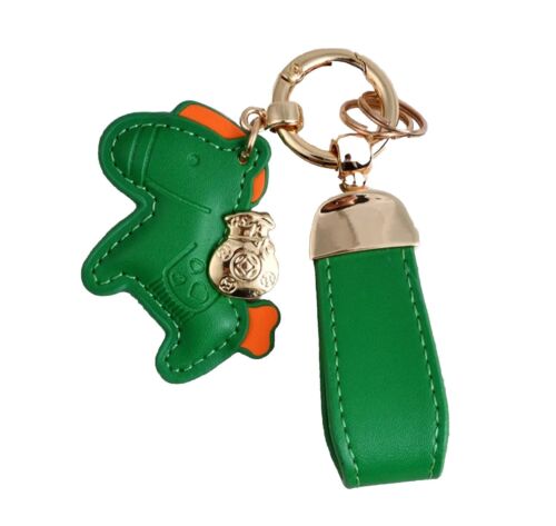 Green Pony Faux Leather Key Holder With Handle / Bag Charm