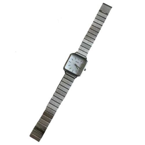 Silver Quartz Streak Style With White Background Watch