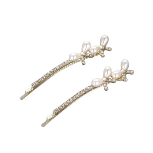 Pearl Bows With Rhinestones Hair clip /Hairpiece/headpiece set