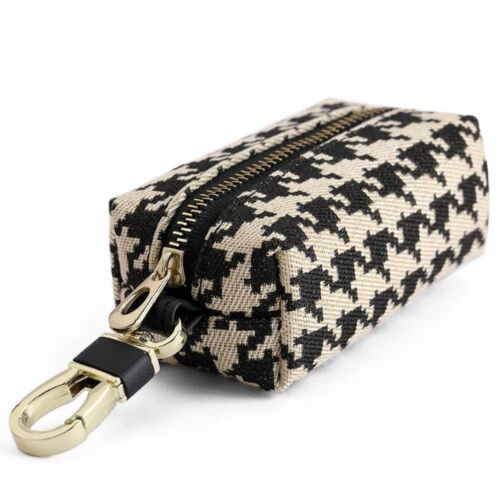 Black And White Houndstooth Mini Wallet/Keychain