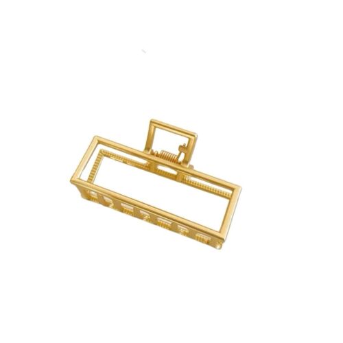 Square Style Matte Solid Gold Hair Claw