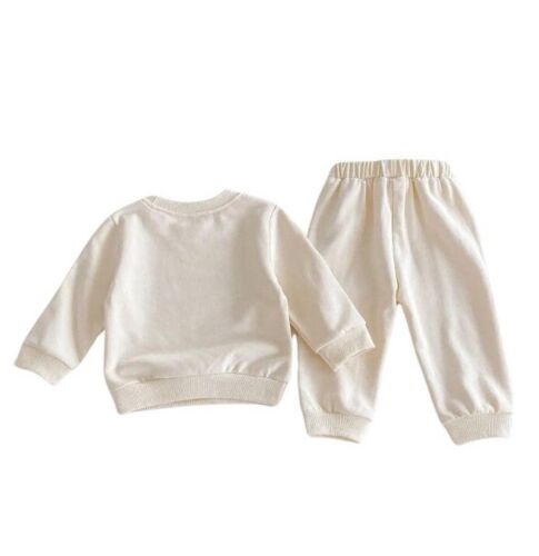 3T Boy/Girl Cream Cotton Lemon Sweater And Pants Set