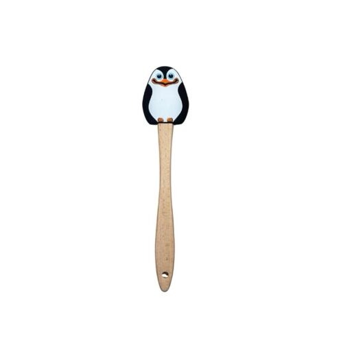 Black Penguin Wooden Handle Silicone Scrapper/Baking Tools  Stirring Spatula