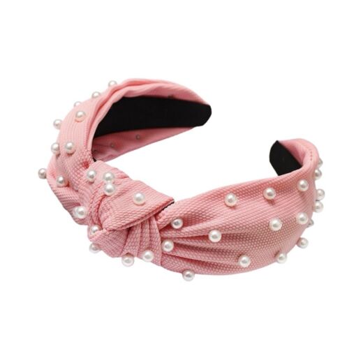 Pink Pearls knot headband/Hairband