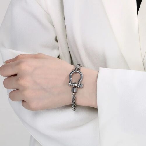 Silver Stainless Steel Classic Chain Bracelet