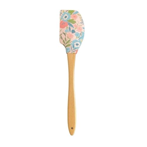 Pink Floral Wooden Handle Silicone Scrapper/Baking Tools Stirring Spatula