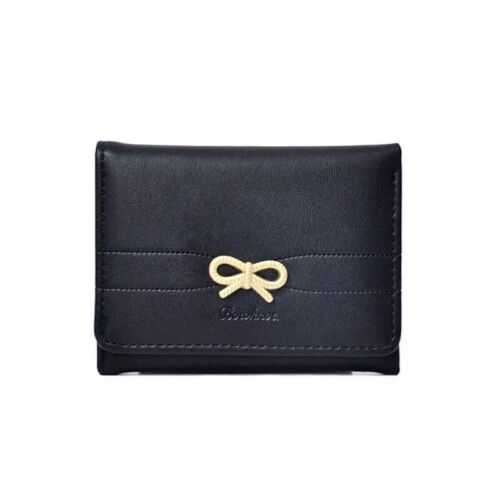 Black With Gold Bow Card Holder/ Wallet