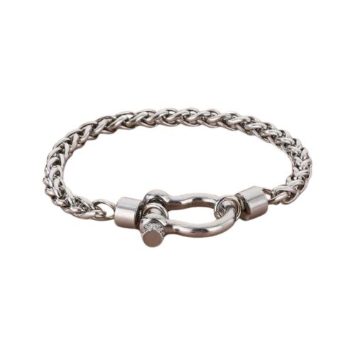 Silver Stainless Steel Classic Chain Bracelet