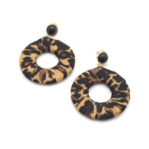 Leopard/ Cheetah Round Modern Dangle/Drop Earrings