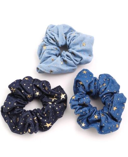 Denim stars Hair Scrunchies/ hair accessories