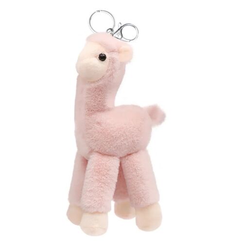 Pink Plushie Llama Keychain