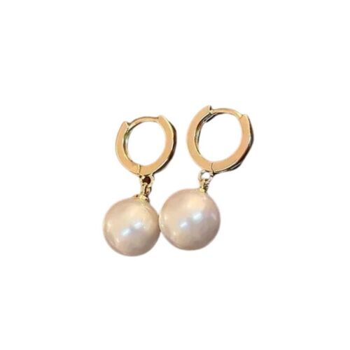 Pearl pendant Mini Gold Hoop Earring