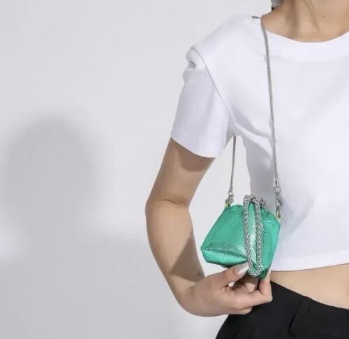 Metallic Green Mini Crossbody Elegant Clutch/Purse/Bag