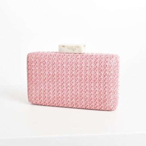 Pink Weaved evening elegant clutch/Purse/bag