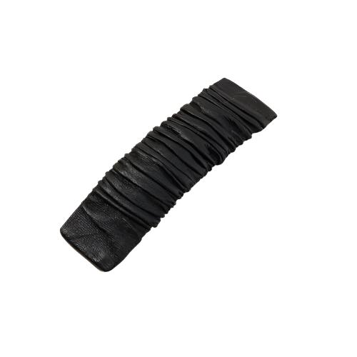 Black Faux Leather Hair Clip