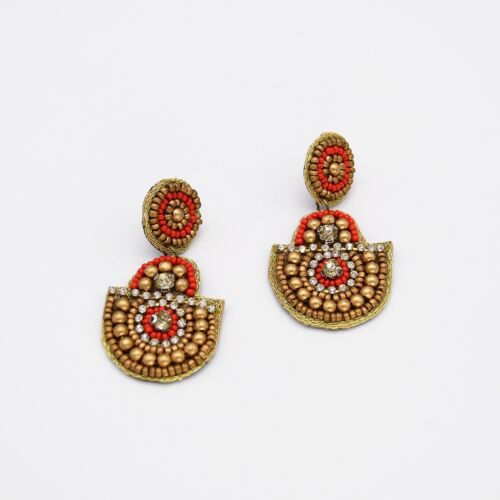 Handmade Aztec Style beaded fashion Drop Earring