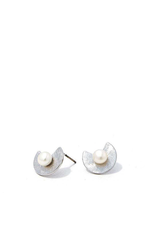 Silver Pearls Stud Earring