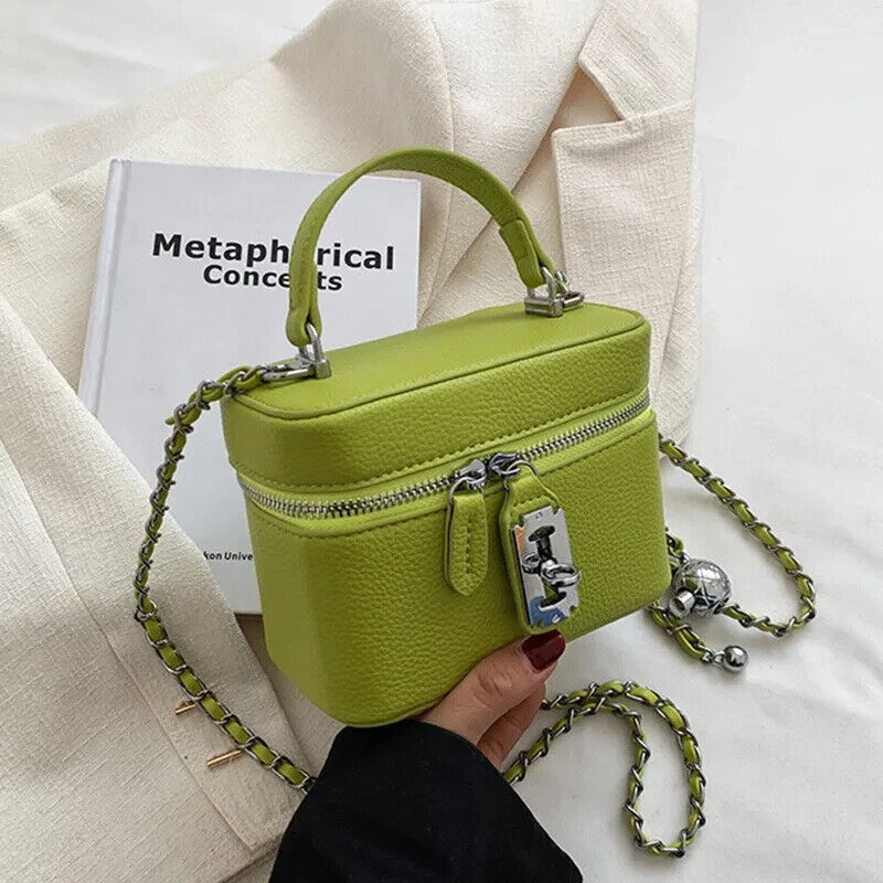 Lime Green Faux Leather Crossbody Elegant Clutch/Purse/Bag