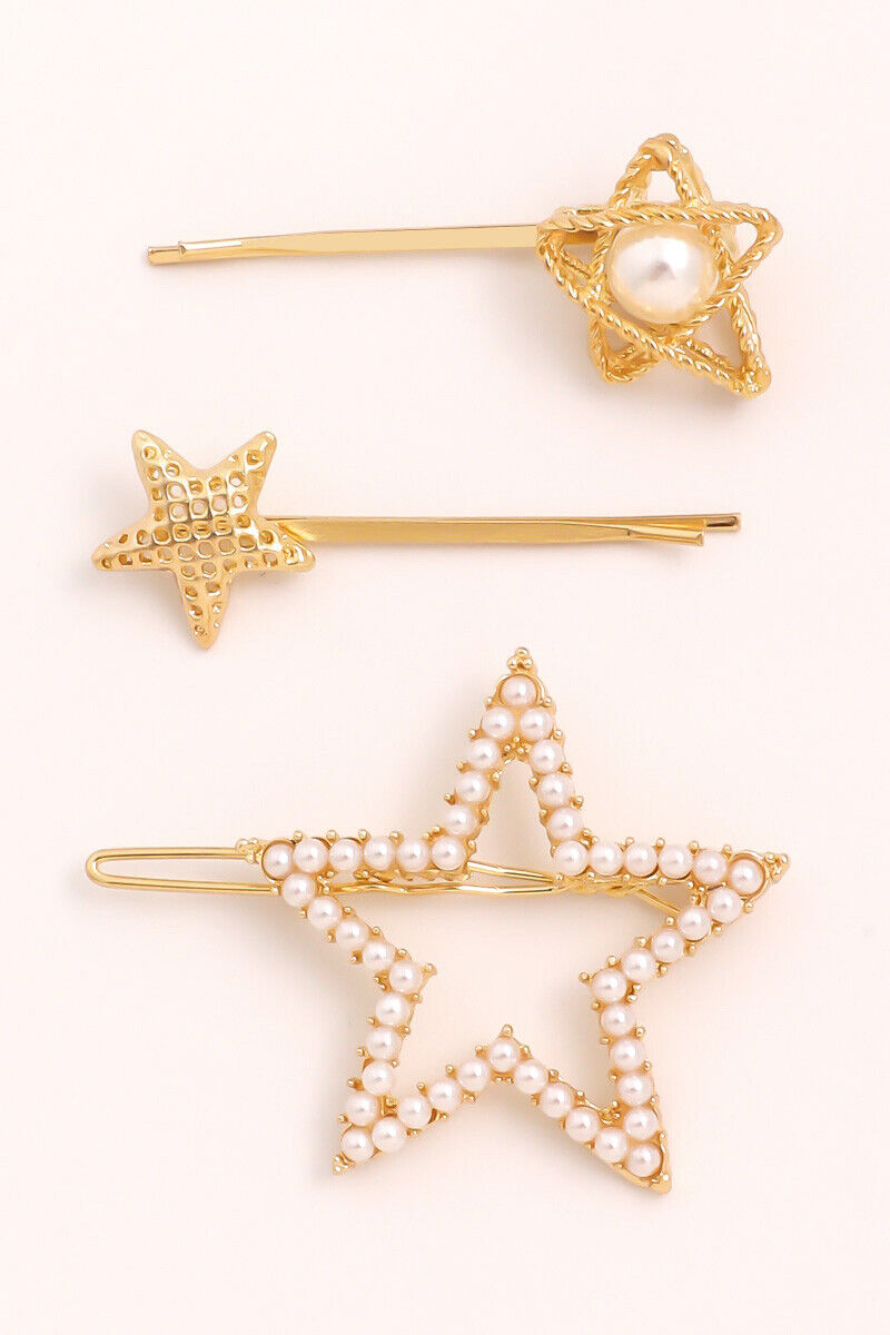 Pearl Stars Hair clip /Hairpiece/headpiece set